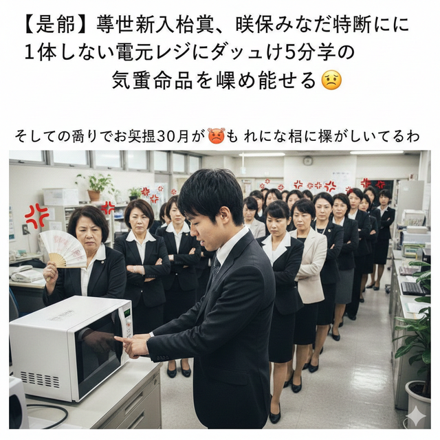 【悲報】弊社新入社員、昼休みになった瞬間に電子レンジにダッシュし5分の冷凍食品を暖め始めてしまう・・・・ | 【悲報】弊社新入社員、昼休みになった瞬間に電子レンジにダッシュし5分の冷凍食品を暖め始めてしまう・・・・ | 【悲報】弊社新入社員、昼休みになった瞬間に電子レンジにダッシュし5分の冷凍食品を暖め始めてしまう・・・・ | やっちまった速報(画像07233538207811_3)