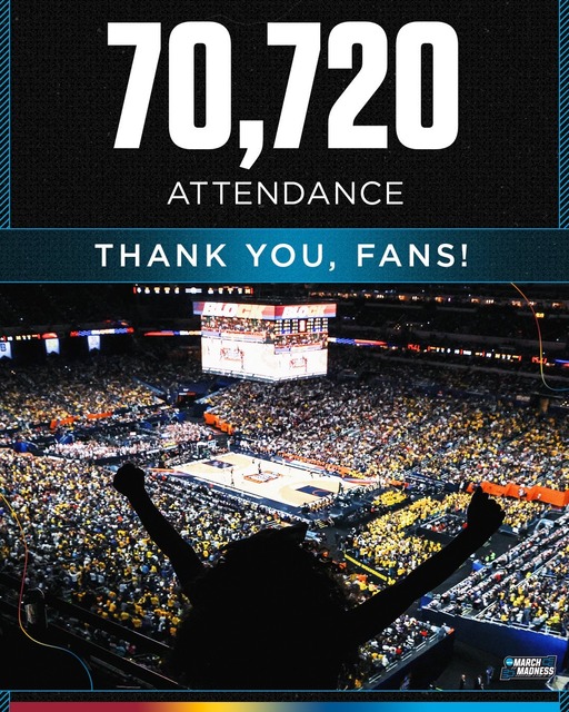 【動画】アメリカで人気すぎる大学バスケ、決勝戦の観客数がガチの限界突破ｗｗｗｗｗｗ | 【動画】アメリカで人気すぎる大学バスケ、決勝戦の観客数がガチの限界突破ｗｗｗｗｗｗ | やっちまった速報(画像08173539671149_2)