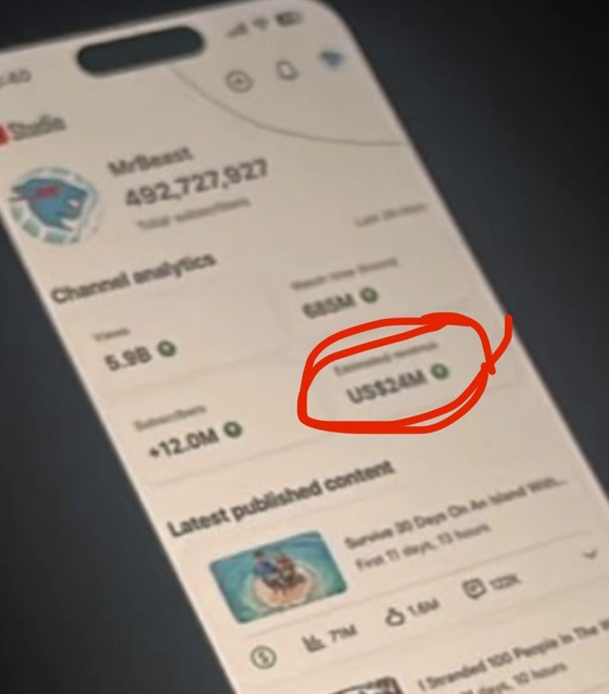 【画像】世界一Youtuber「MrBeast」の月収、38億円ｗｗｗｗｗｗ | 【画像】世界一Youtuber「MrBeast」の月収、38億円ｗｗｗｗｗｗ | やっちまった速報(画像06015850455923_2)
