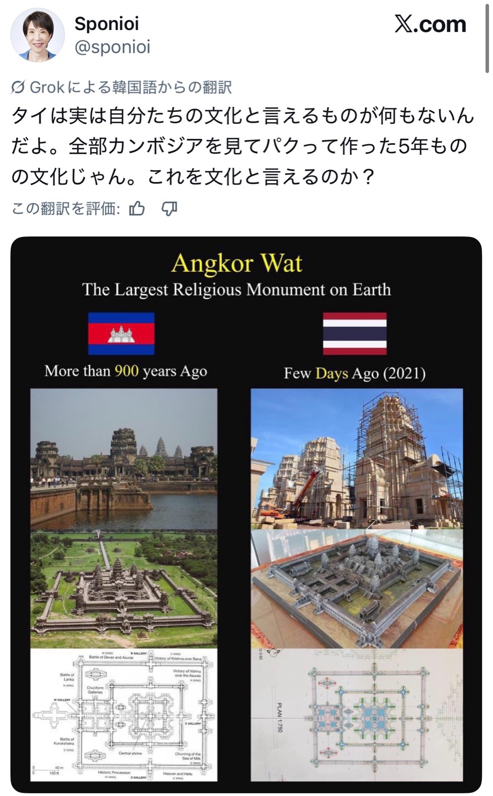【悲報】韓国のおサナ、タイのネコ達とレスバ開始ｗｗｗｗｗ | 【悲報】韓国のおサナ、タイのネコ達とレスバ開始ｗｗｗｗｗ | やっちまった速報(26003510259357_2)